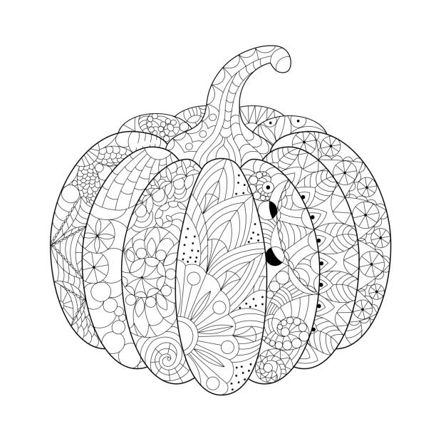 Autumn zentangle stock illustrations royalty