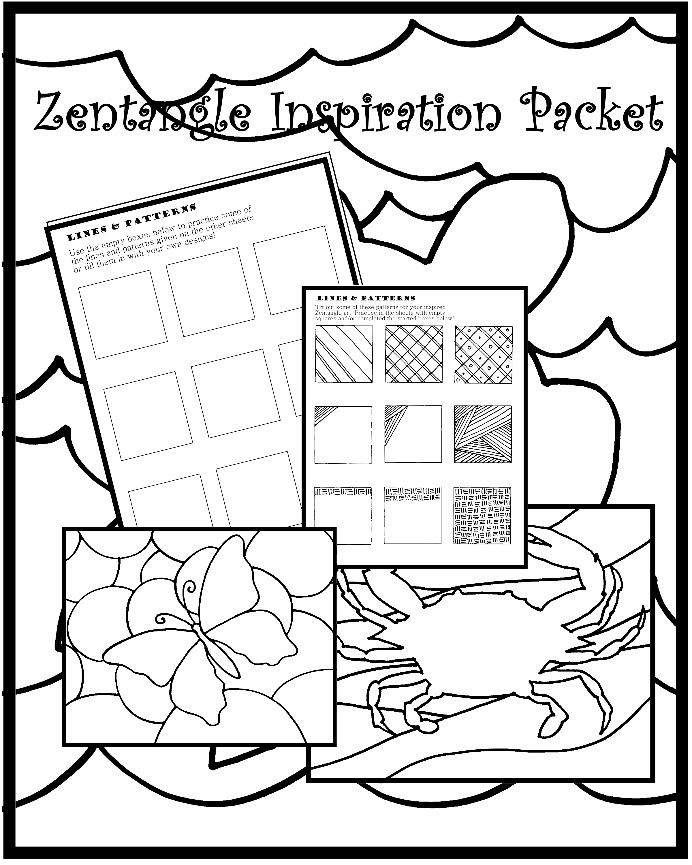 Zentangle inspiration packet â art room happenings