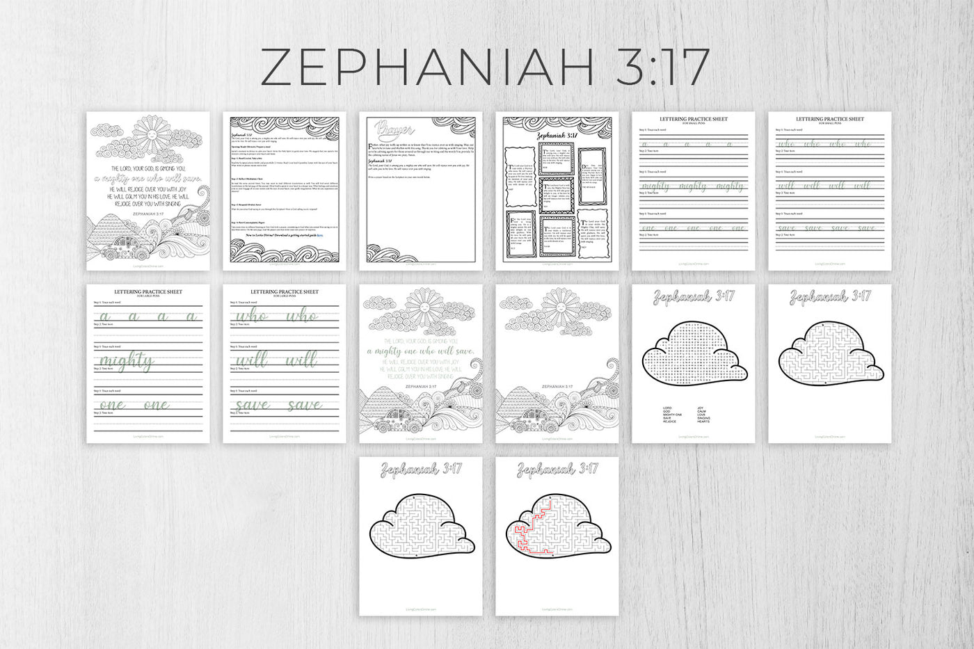 Scripture printable bundle zephaniah â book marketing shop