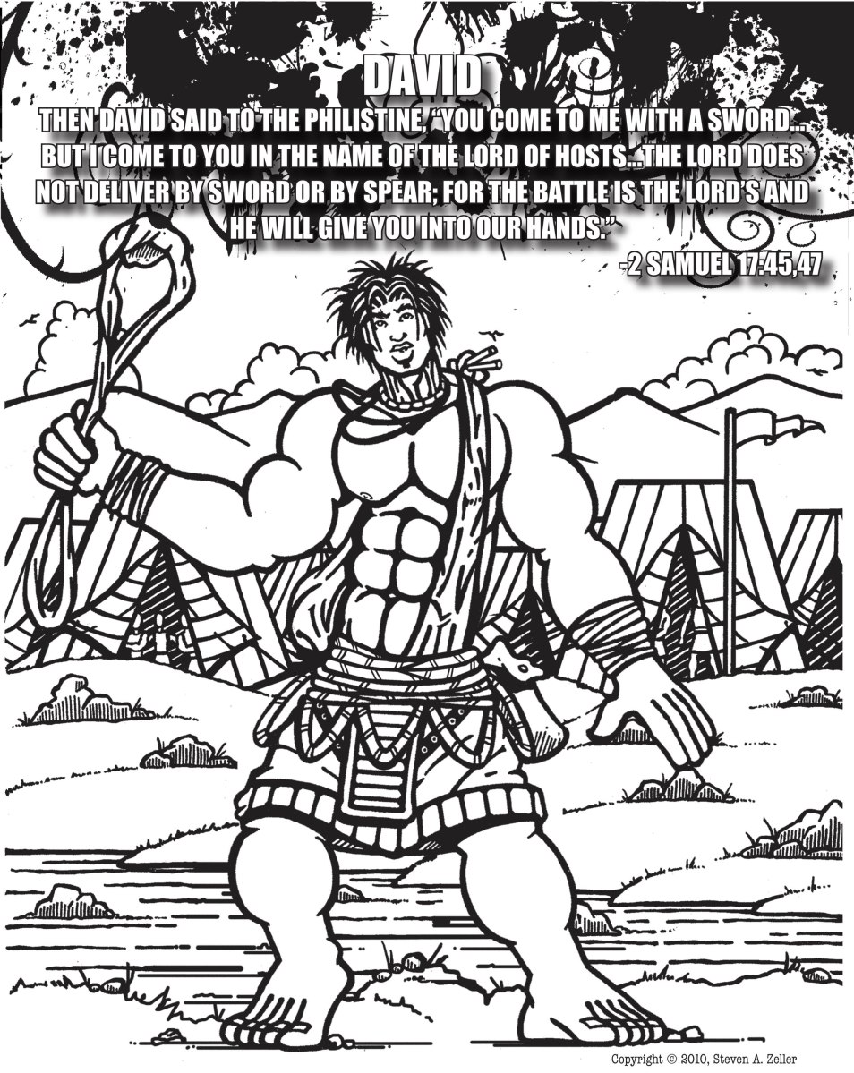 Old testament bible hero coloring pages