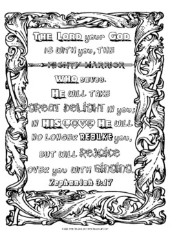 Zephaniah coloring and journal pages by annie lima tpt