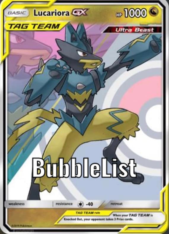 Lucariora pikachu ash vmax gaming shining gx ex m mega ultra pokemon gx ex card custom holographic ancient full art v vmax