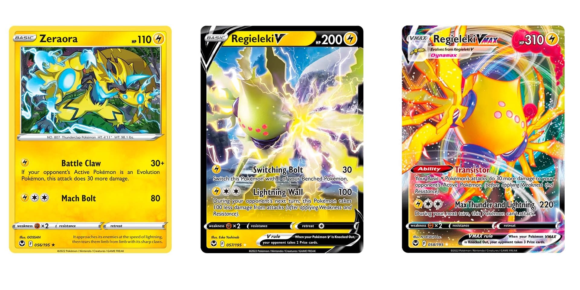 The cards of pokãmon tcg silver tempest part regieleki vmax