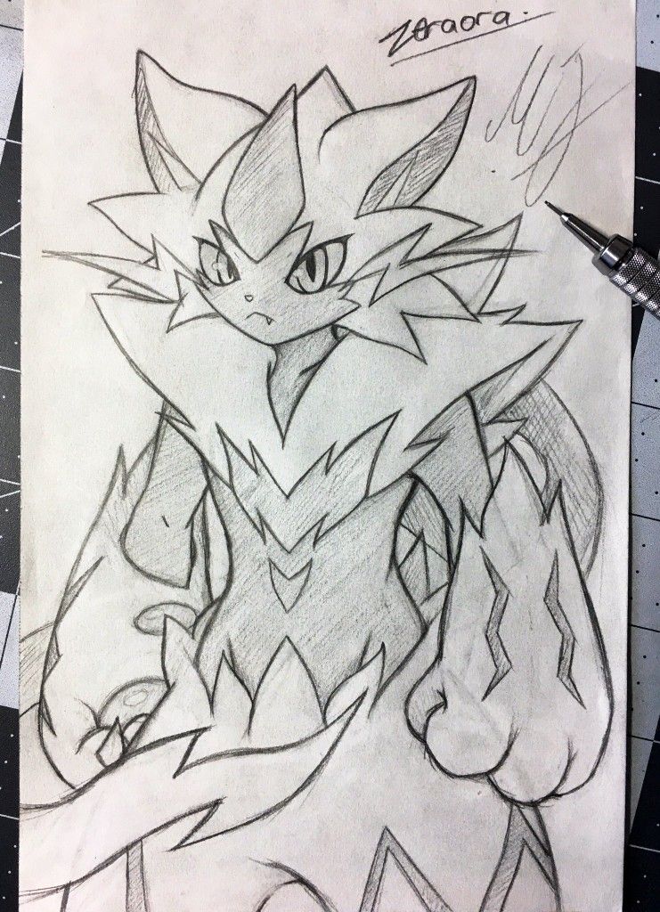 Zeraora by altimateartist pokãmon desenho pokemon personagens pokemon