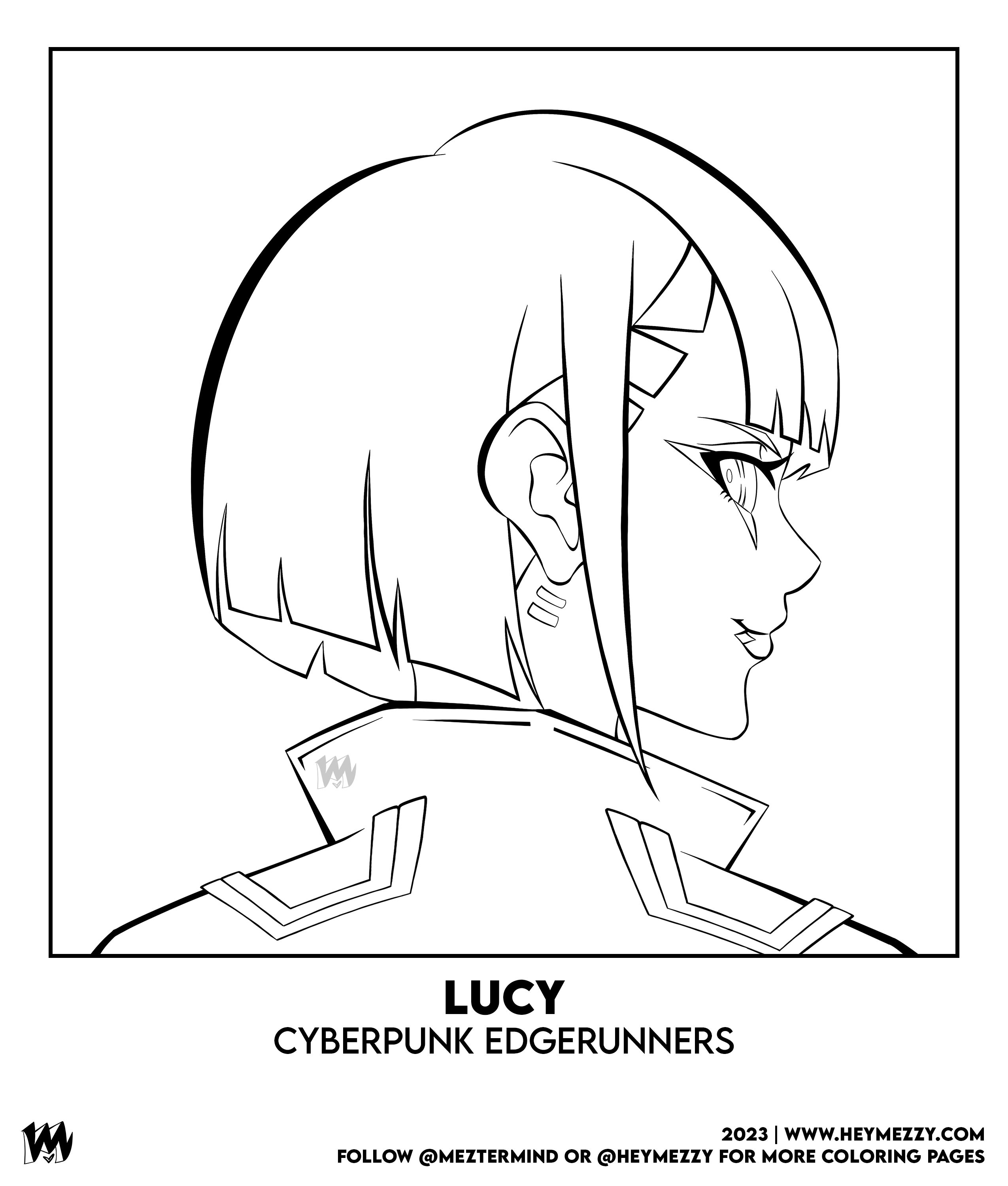 Lucy coloring page â meztermind