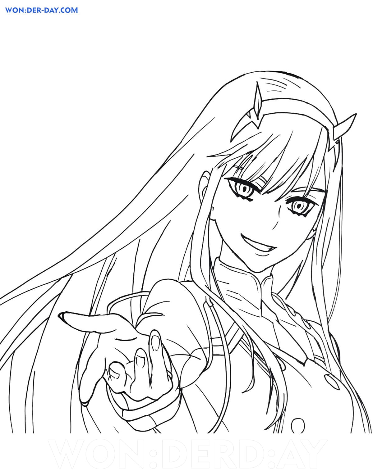 Darling in the franxx coloring pages