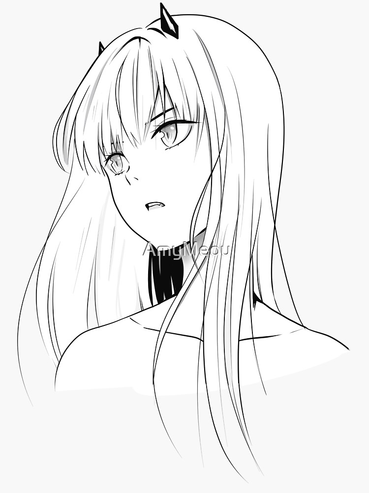 Zero two manga darling in the franx manga sticker for sale by amymeou