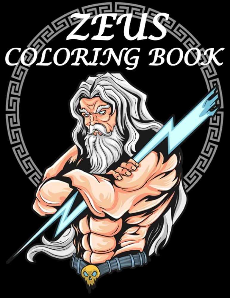 Zeus loring book ancient greek mythology god zeus loring pages for kids and adults zeusdottir asgard books