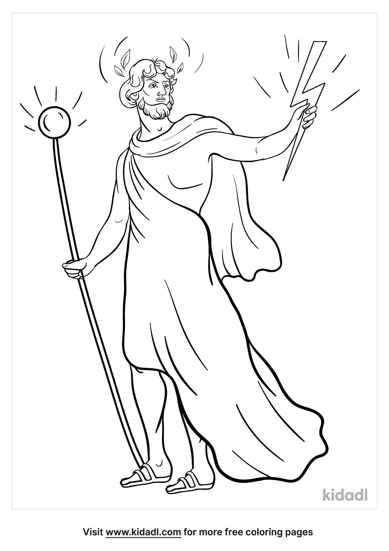 Free zeus coloring page coloring page printables