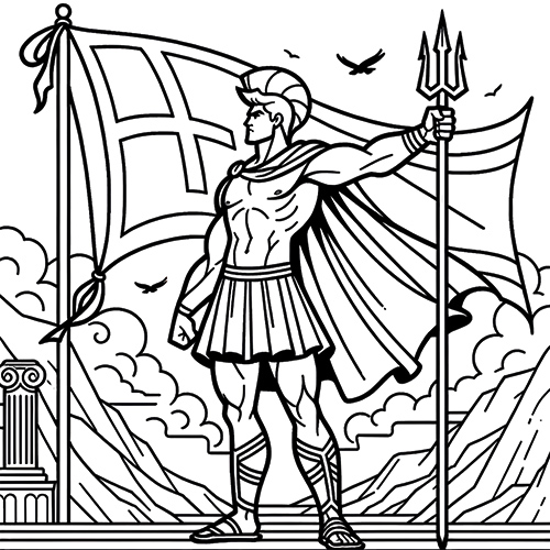 Ares coloring printouts â greek gods goddesses