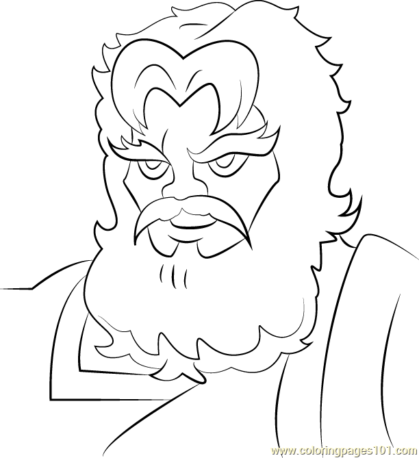 Zeus coloring page for kids