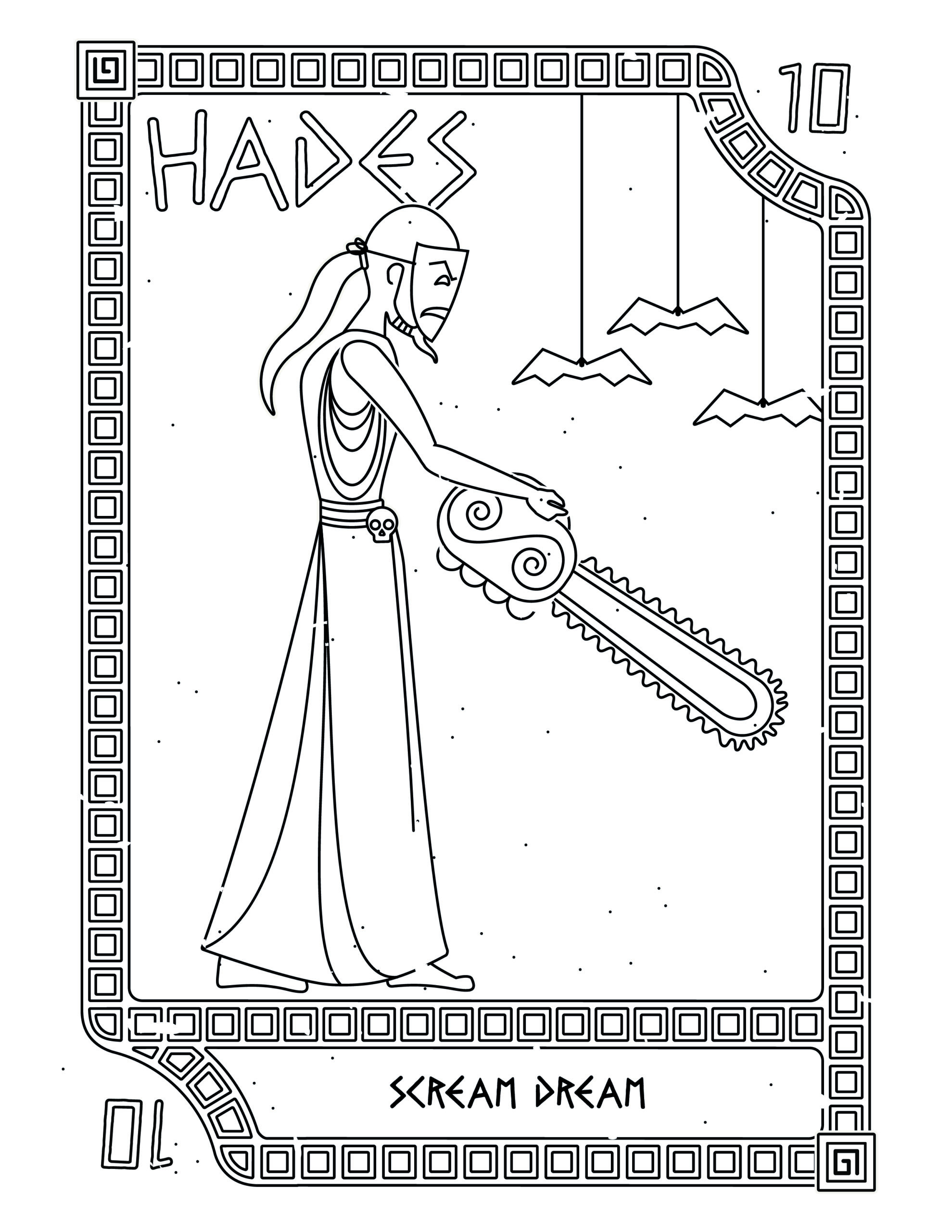 Coloring pages pandoras box card game