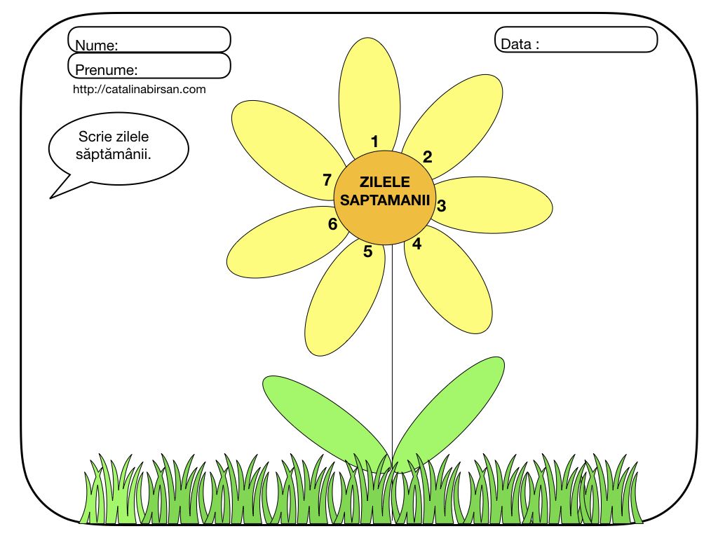 Materiale pentru zilele saptamanii modele scrie coloreaza decupeaza si lipeste â catalina bãrsan kids pineapple save