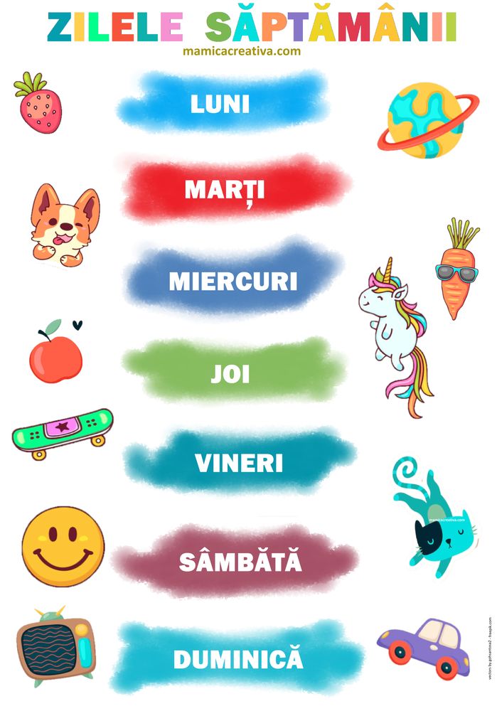 Zilele saptamanii in kindergarten classom themes classom themes school lessons