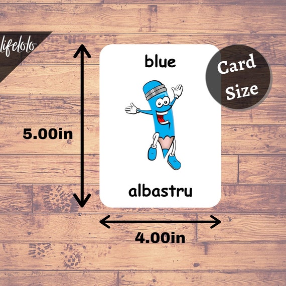 Colors romanian version english bilingual cards
