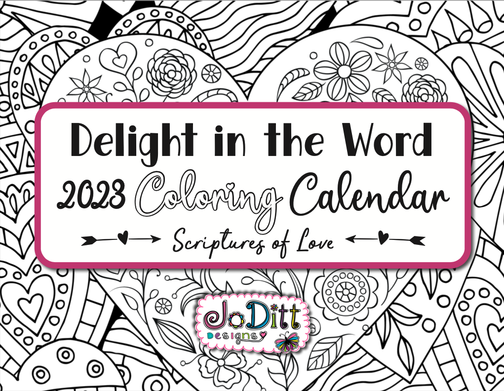 Printable coloring calendar with scriptures