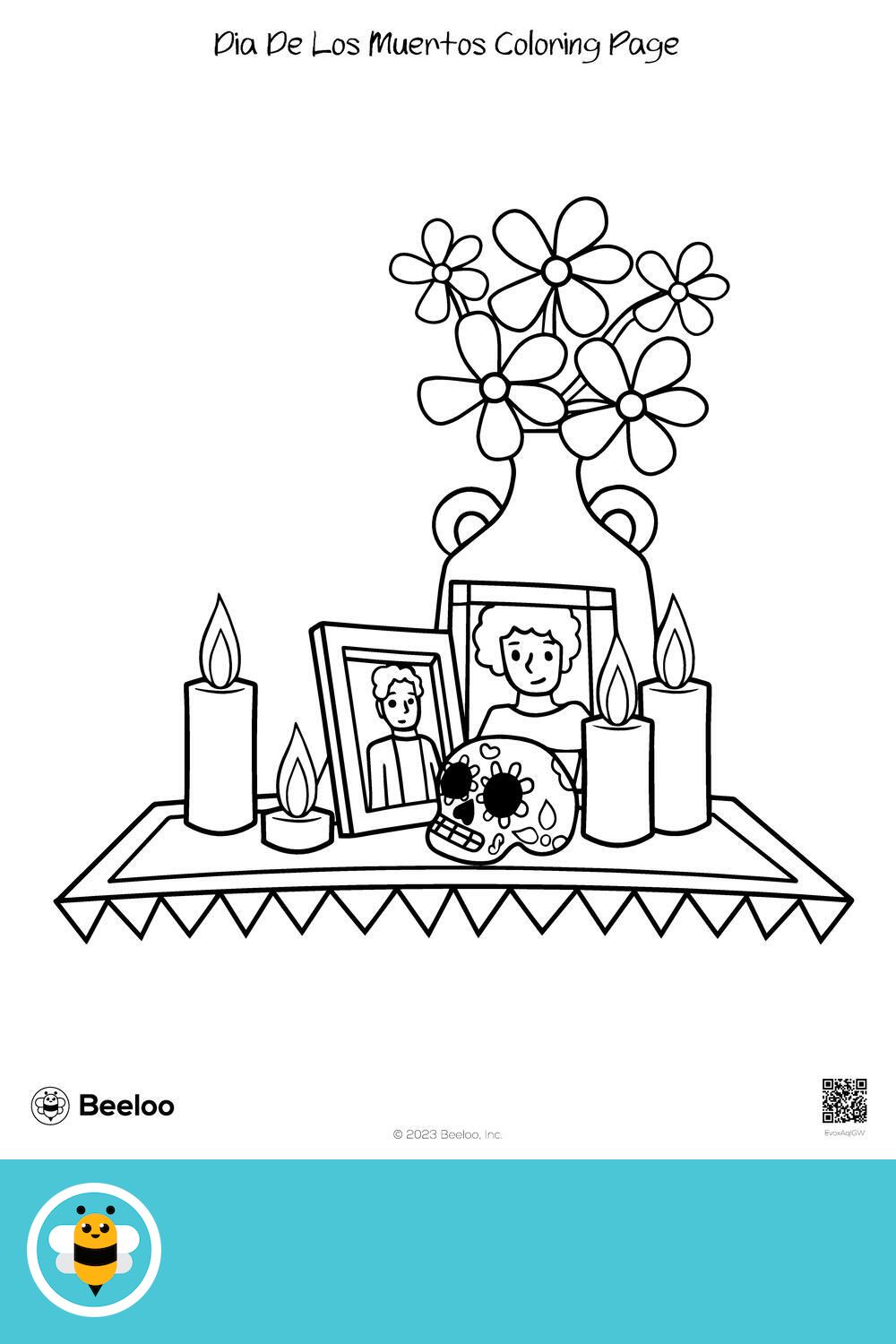 Dia de los muertos coloring page in printable crafts dia de los muertos coloring pages