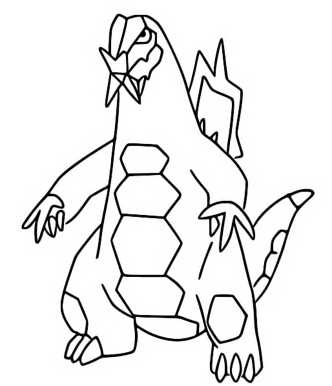 Baxcalibur pokemon coloring page