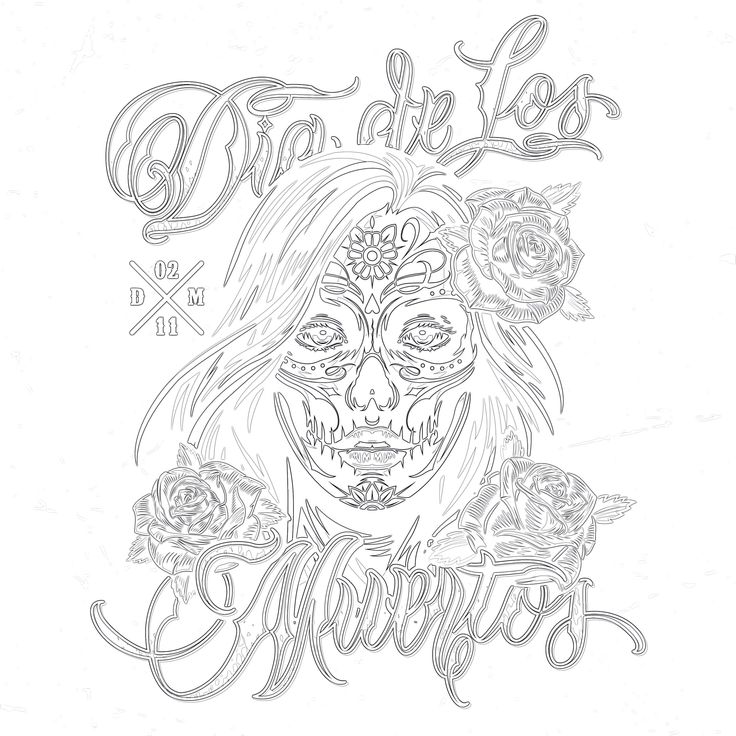 Dia de los muertos coloring page coloring pages dia de los muertos mexican folk art