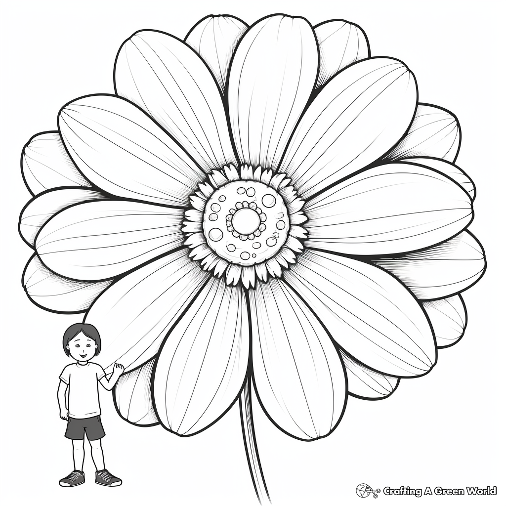 Zinnia coloring pages