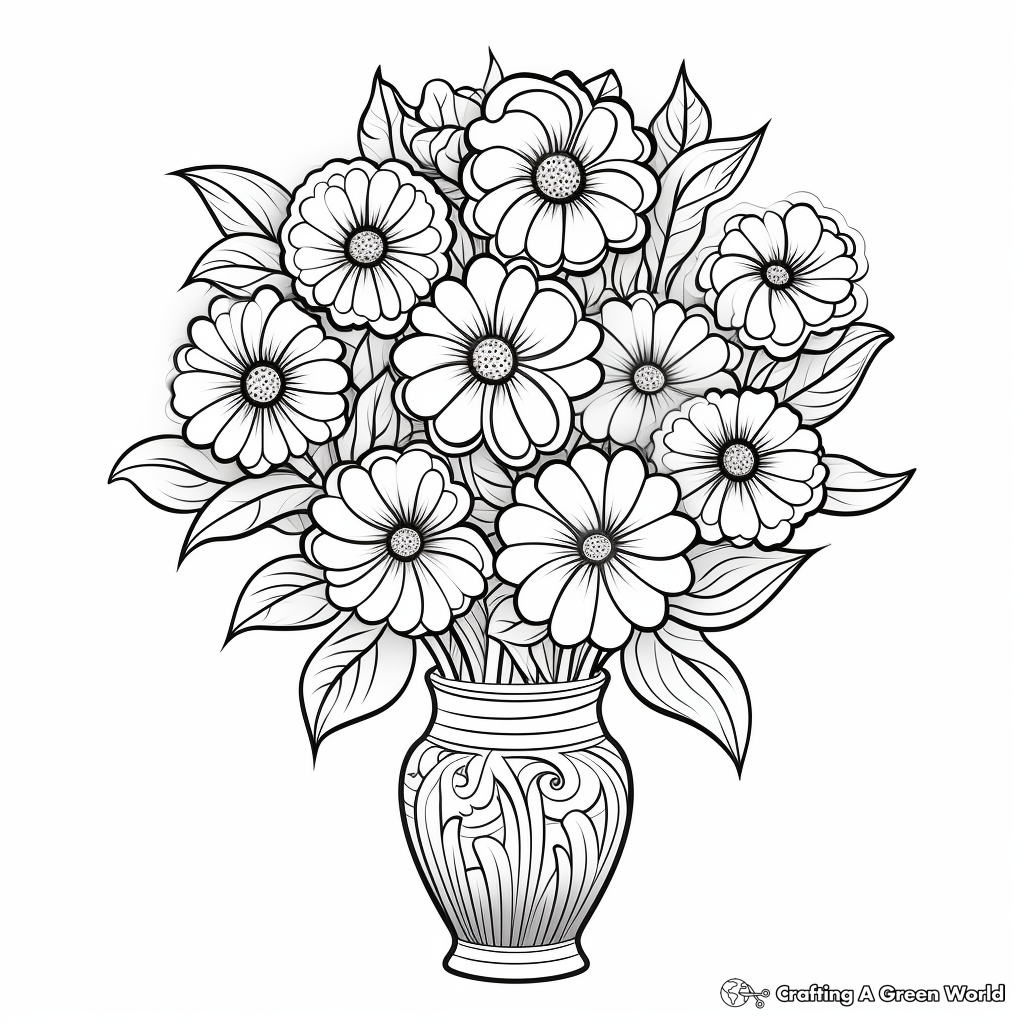 Zinnia coloring pages