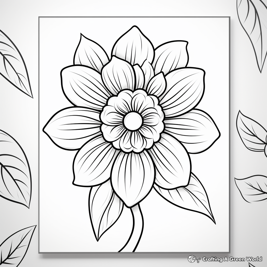 Zinnia coloring pages