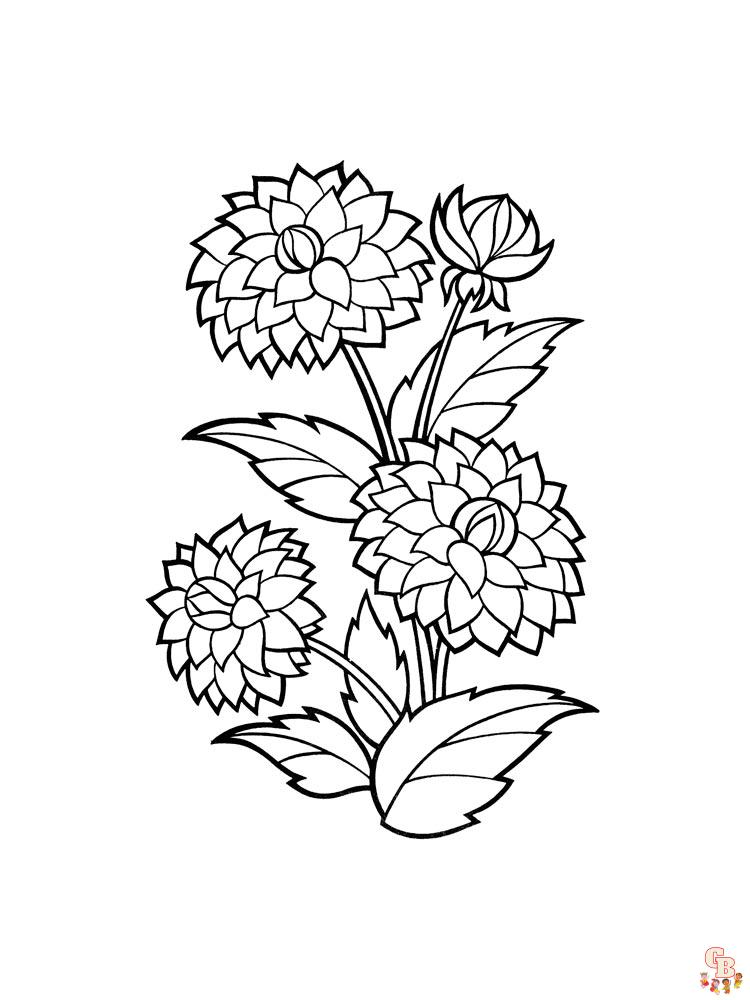 Get creative with dahlia coloring pages free printable and easy