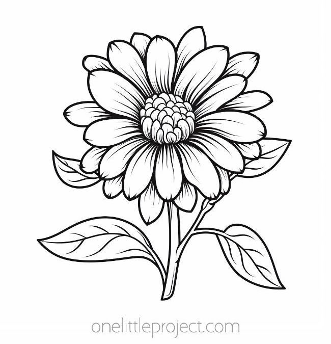 Flower coloring pages free printable flower coloring sheets