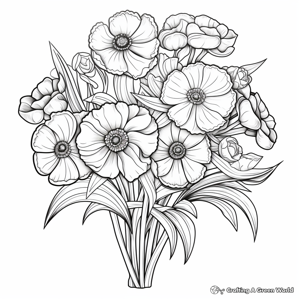 Zinnia coloring pages