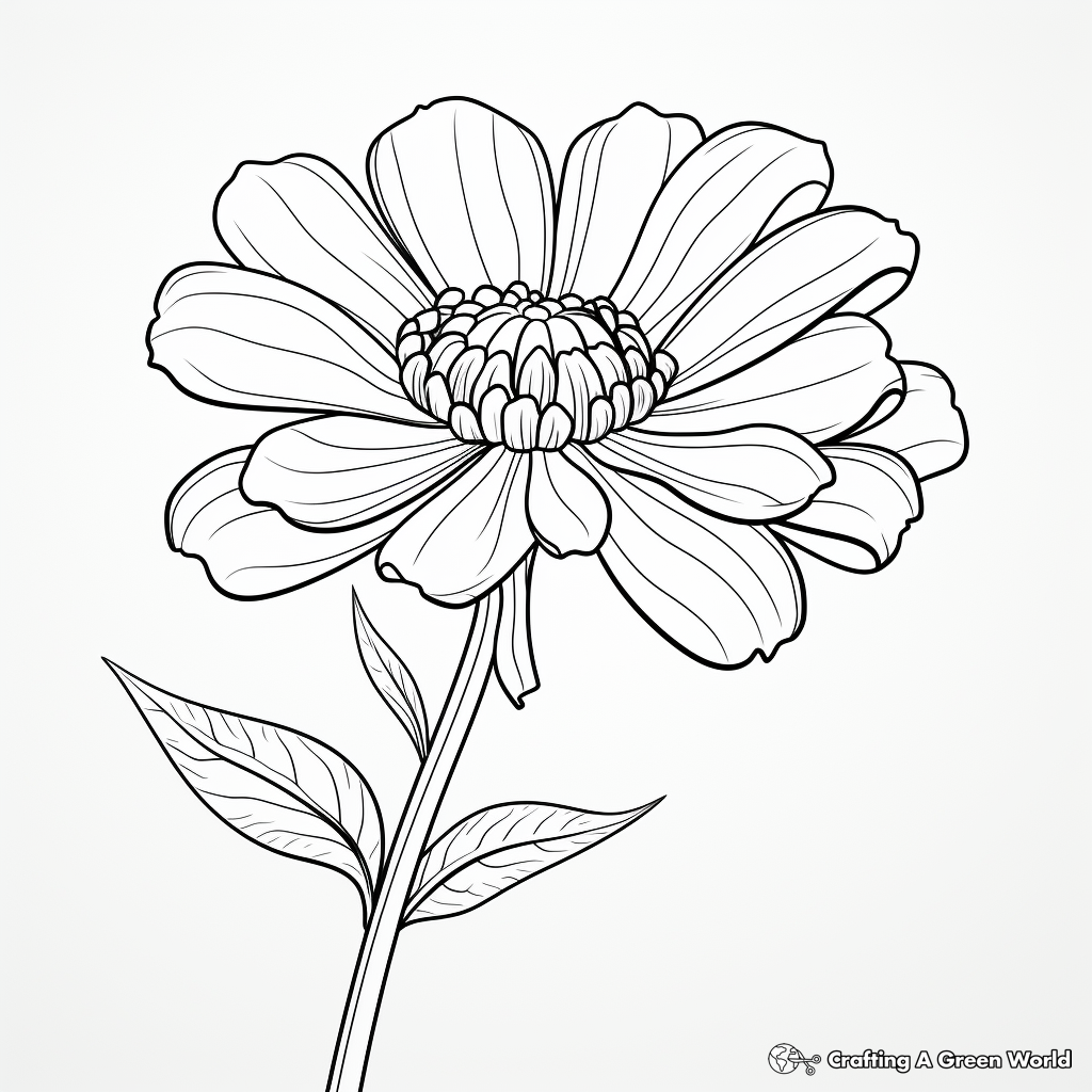 Zinnia coloring pages
