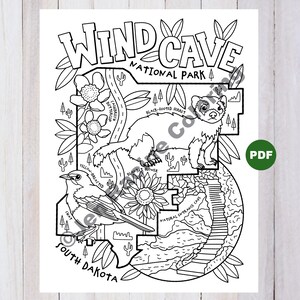 Zion national park coloring page