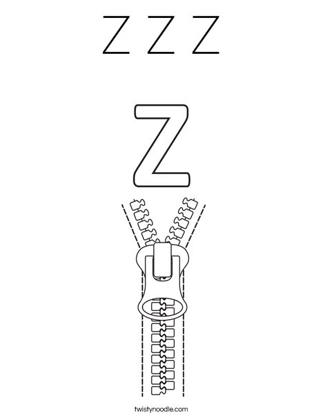 Z z z coloring page