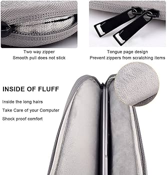 Protective laptop sleeve caseinch inch laptop case with handlewaterproof computer cover bagresistant laptop bag with accessory pouchblack grey in grey buy online at best price in u