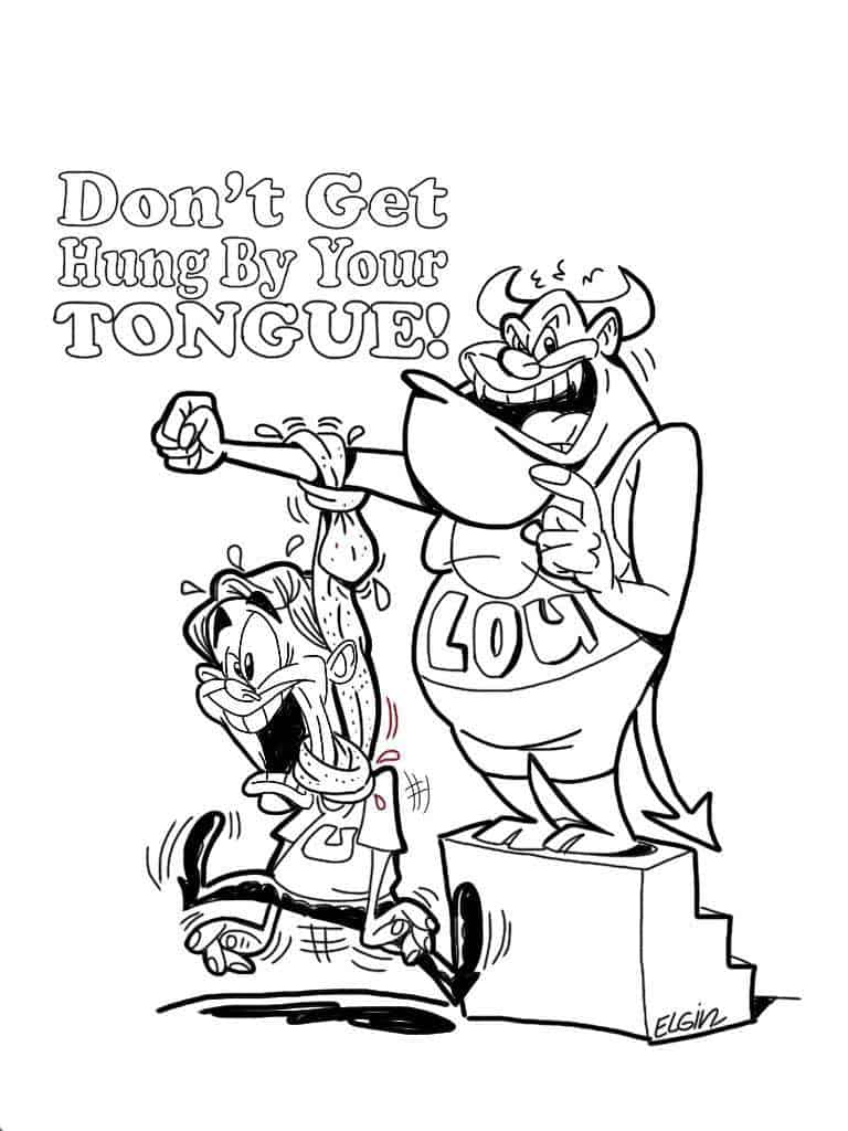 Taming the tongue coloring pages cartoon