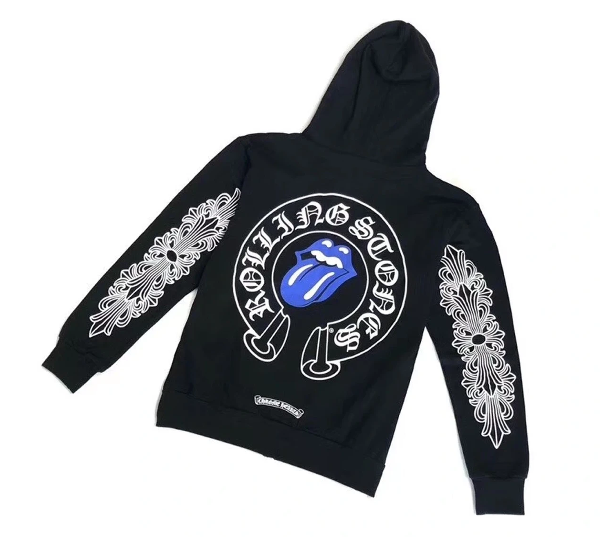 Chrome hearts x the rolling stones blue tongue zip up