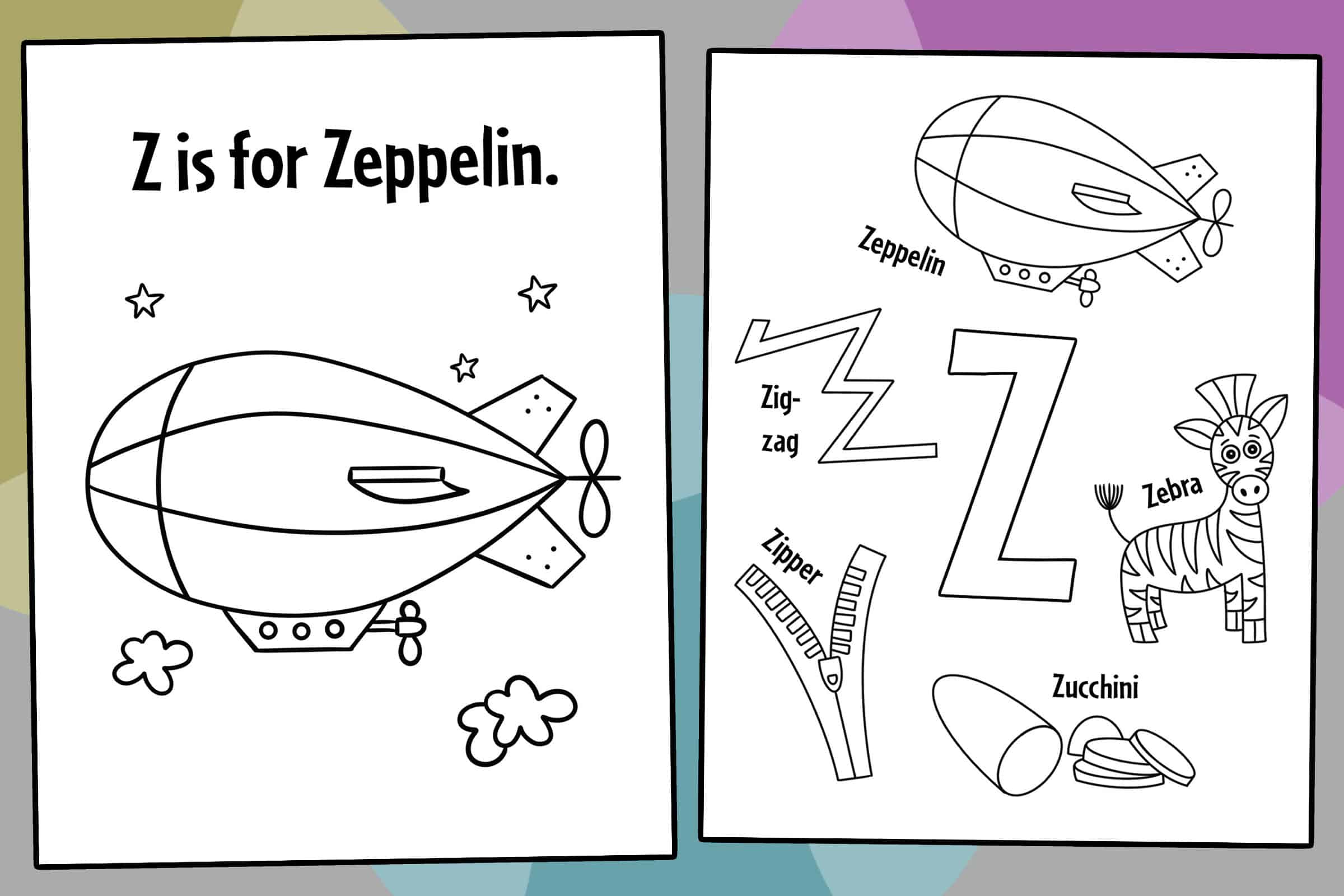 Free letter z worksheets for preschool â the hollydog blog