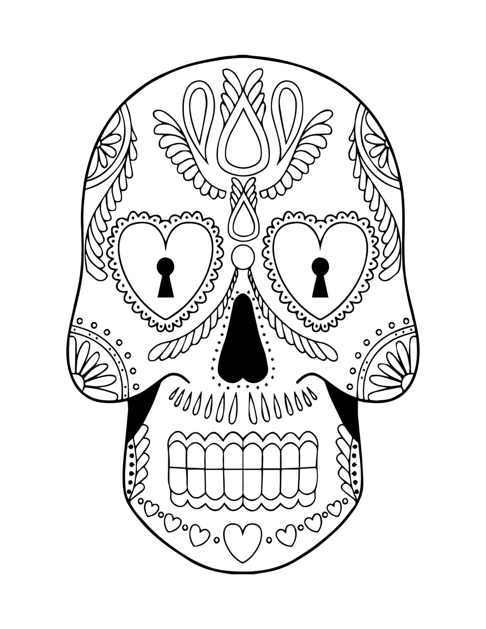 Day of the dead coloring pages