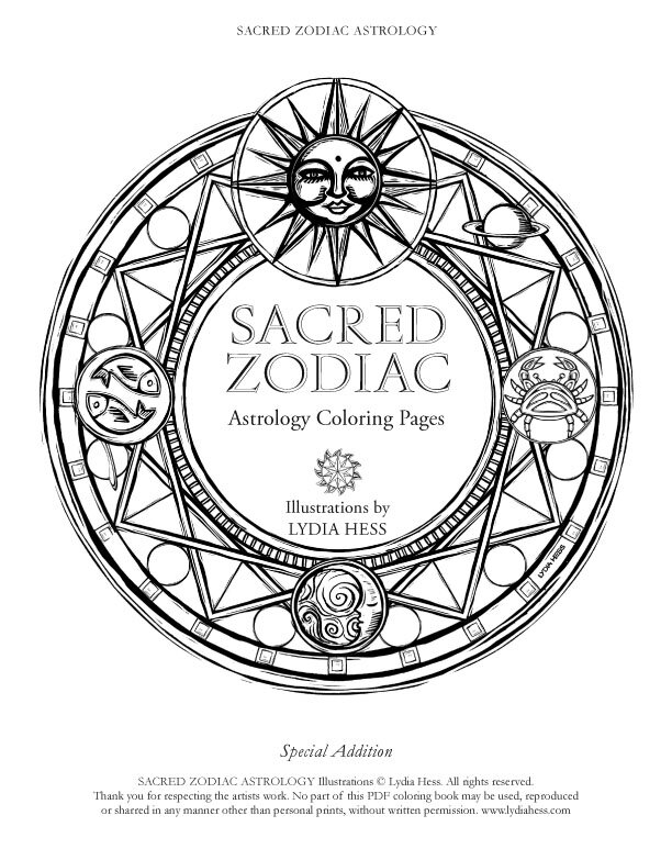 Zodiac coloring â lydia hess