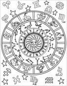 Zodiac signs coloring book free coloring pages