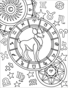 Zodiac signs coloring book free coloring pages