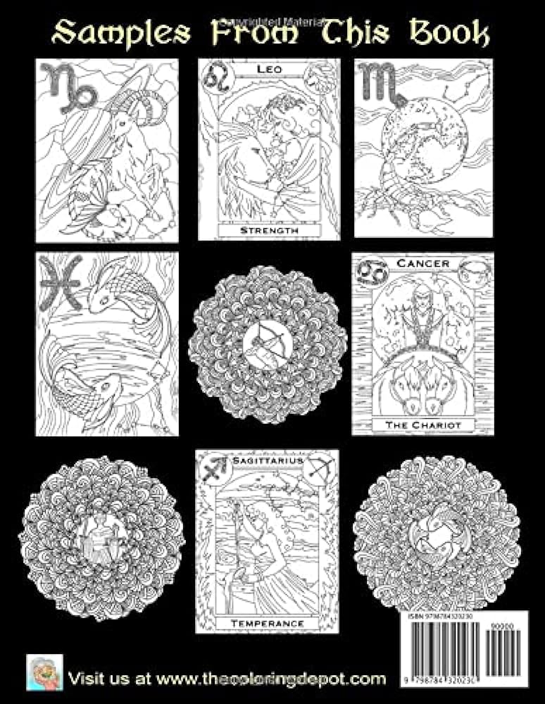 Zodiac adult coloring book astrology themed relaxing astrological signs to color the coloring depot books