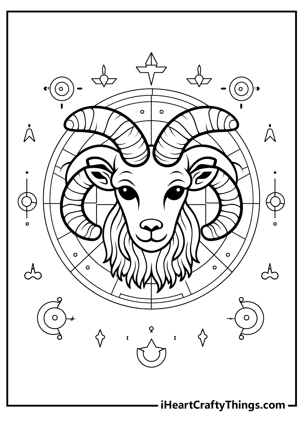 Zodiac sign coloring pages free printables