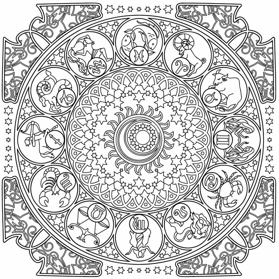 Zodiac coloring pages