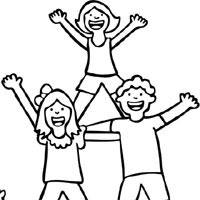 Cheer pyramid coloring pages