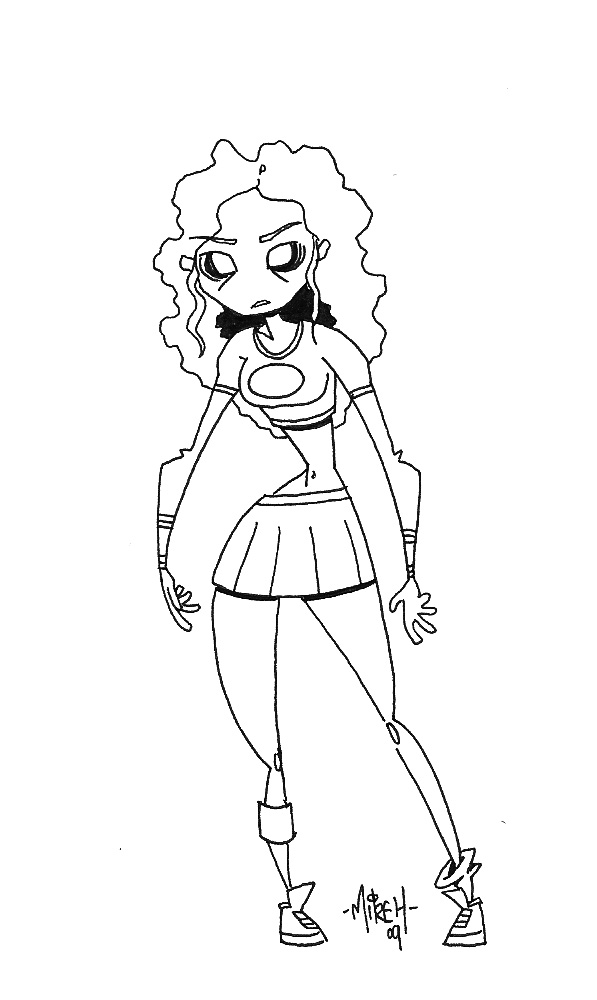 Zombie cheerleader by tyrannus on