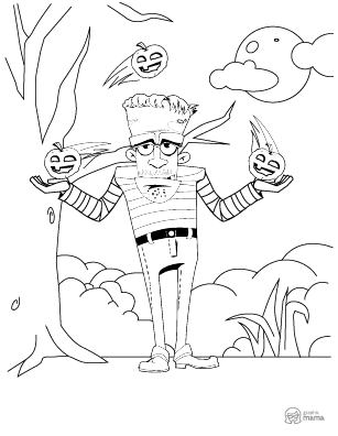 Cartoon coloring book free printable pages pdf by