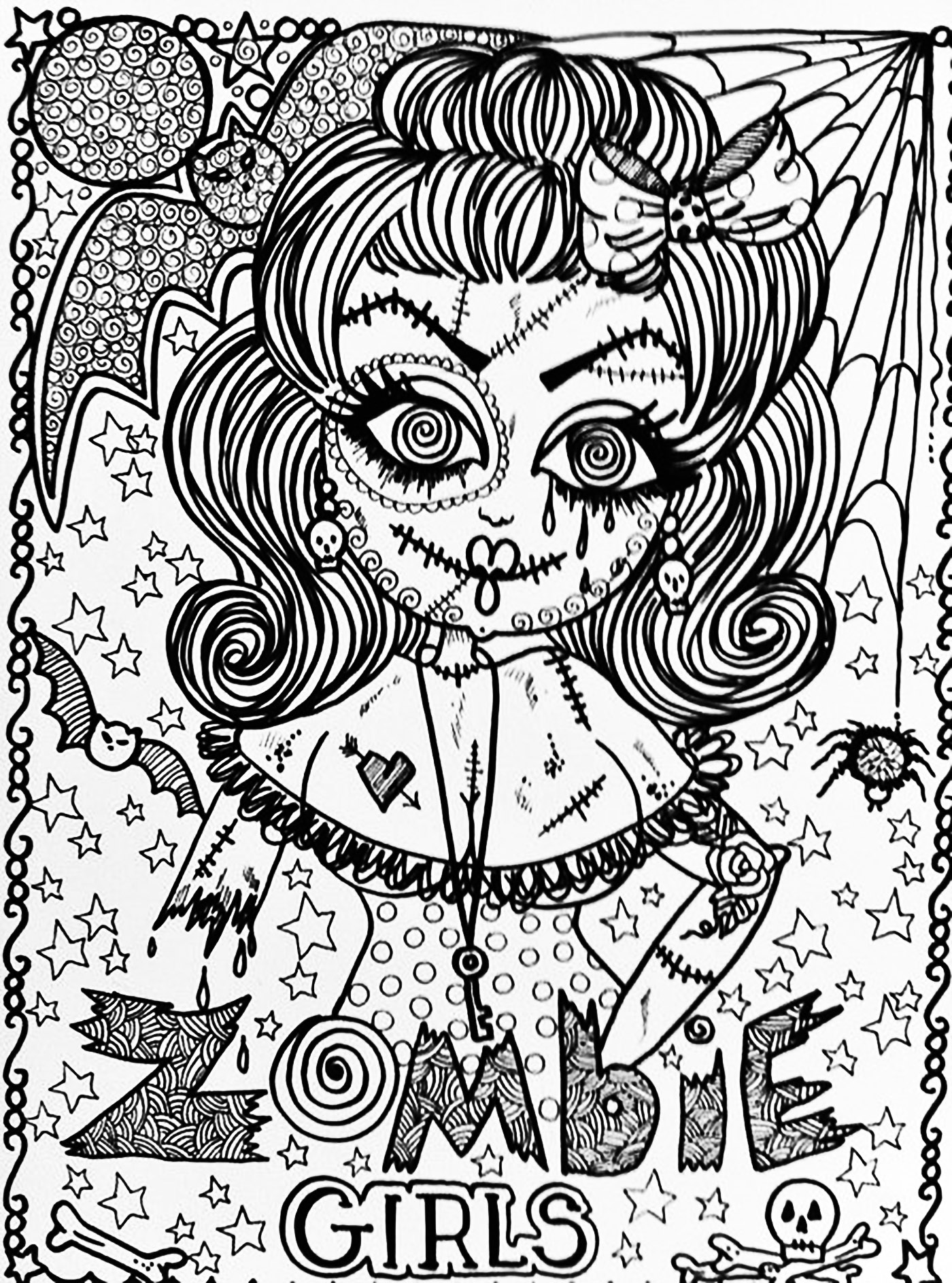 Halloween zombie girl