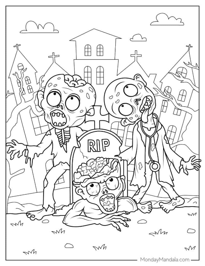 Halloween coloring pages free pdf printables
