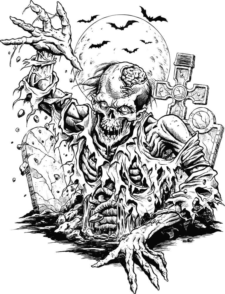 Scary coloring pages