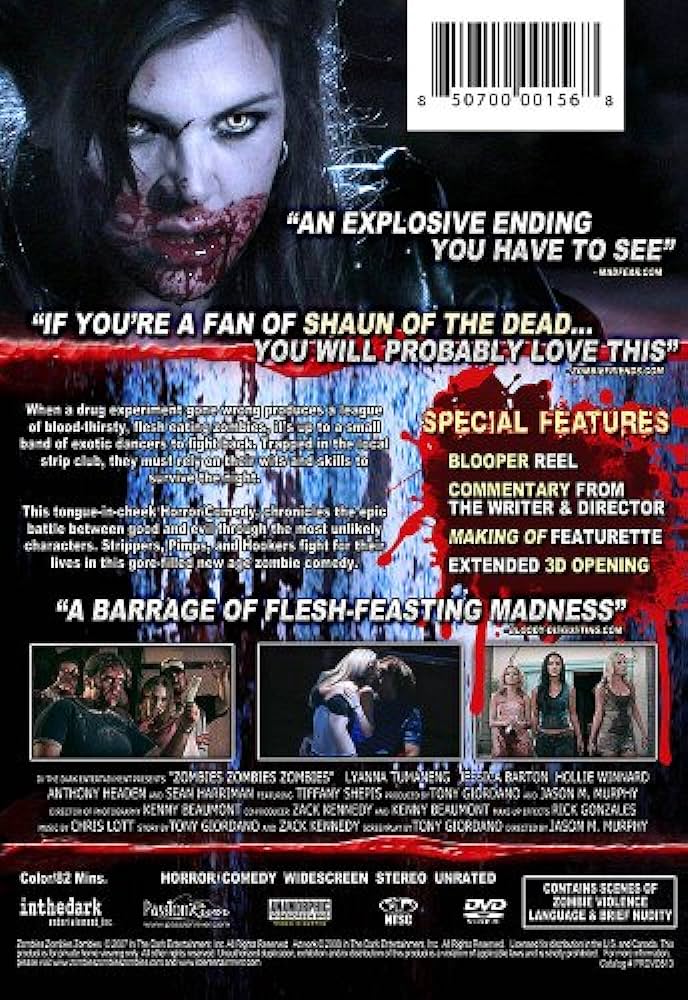 Zombies zombies zombies strippers vs zombies undead unrated tiffany shepis lyanna tumaneng jessica barton hollie winnard anthony headen sean harriman juliet reeves jason m murphy movies tv